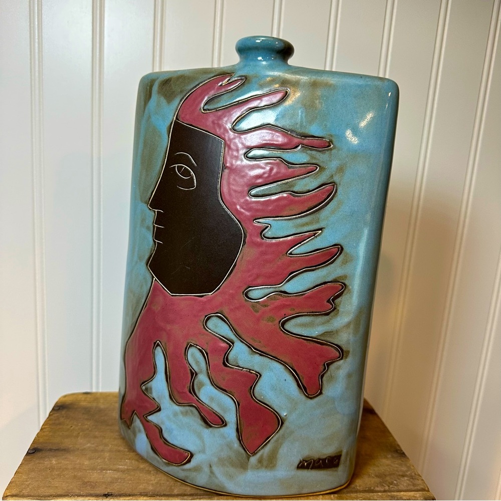 Mara Stoneware Pottery Sun Moon Face Ceramic Fantastic Sun Moon Energy
